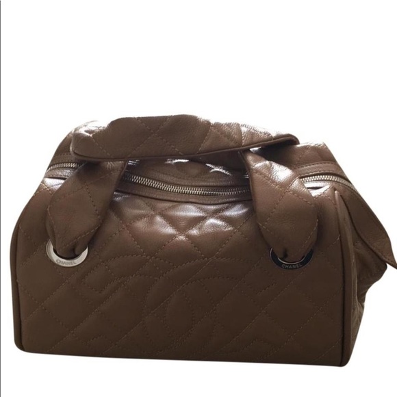 Chanel Tan caviar bowling tote - Picture 1 of 8